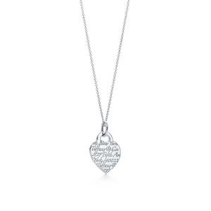Tiffany & Co. Silver Notes 5th Ave Heart Necklace